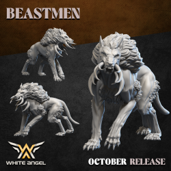 Beast Thing Wolf x5 - Beastmen |  White Angels