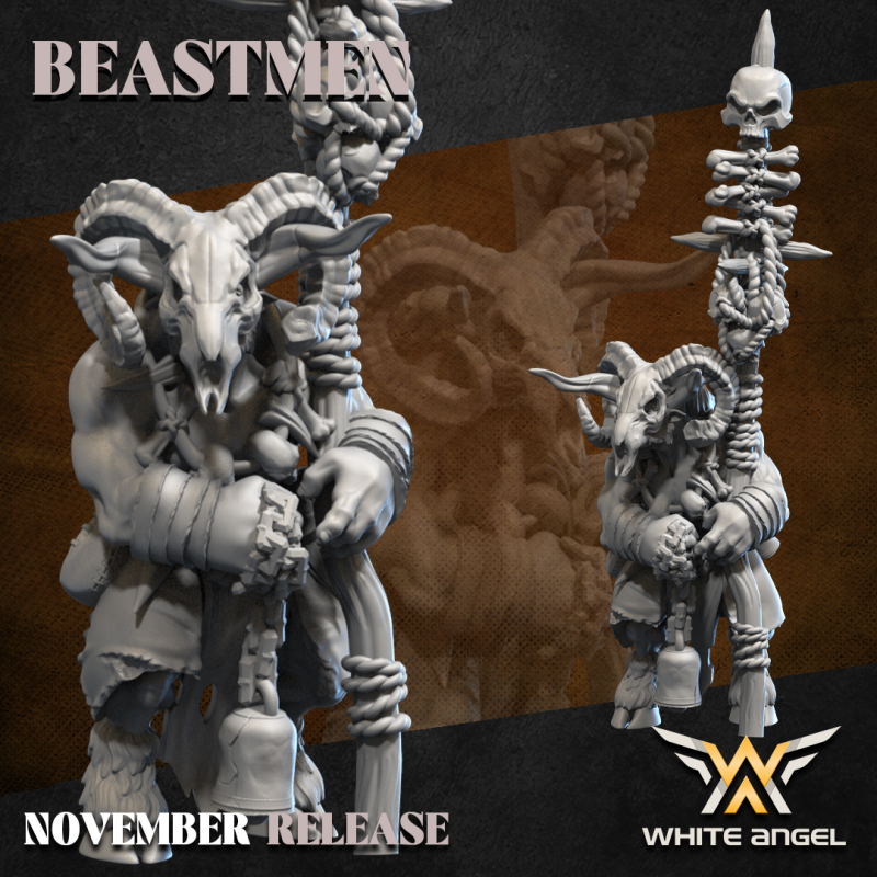 Beast High Shaman |White Angel Miniatures | BEASTMEN