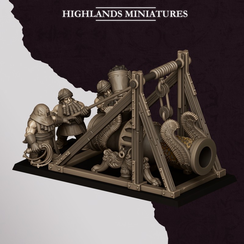 Sons of Marduk Cannon | Highlands Miniatures | Chaos Dwarfs