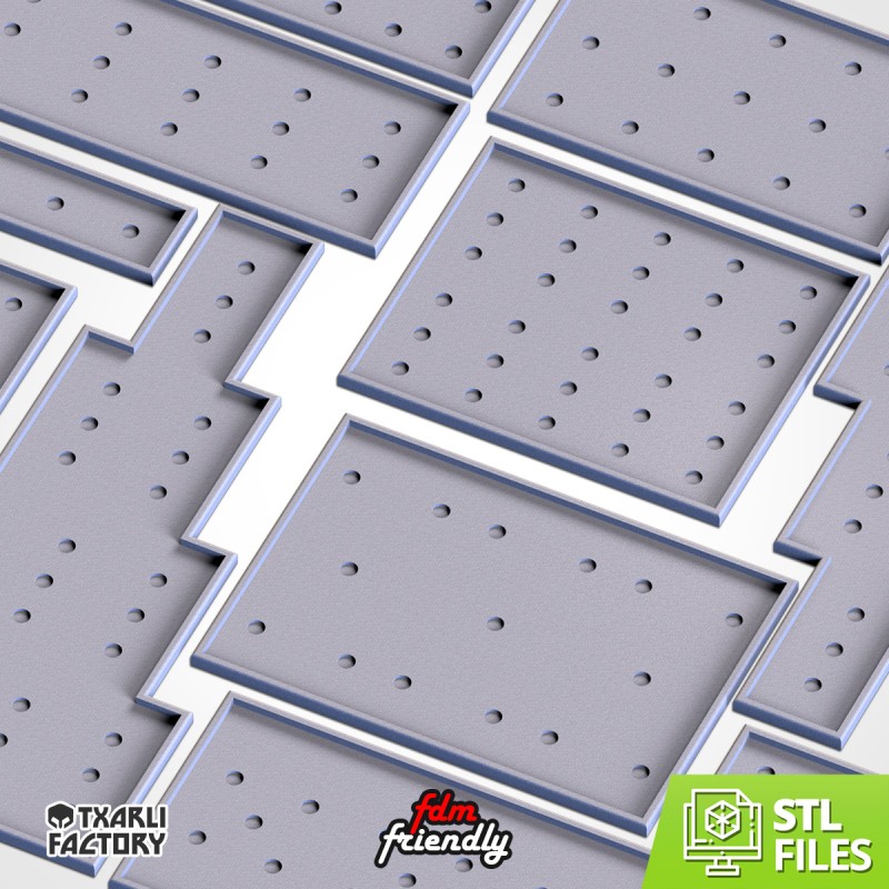 20x20 mm Movement Trays z miejscami na magnesy | 5x4 | Txarli Factory