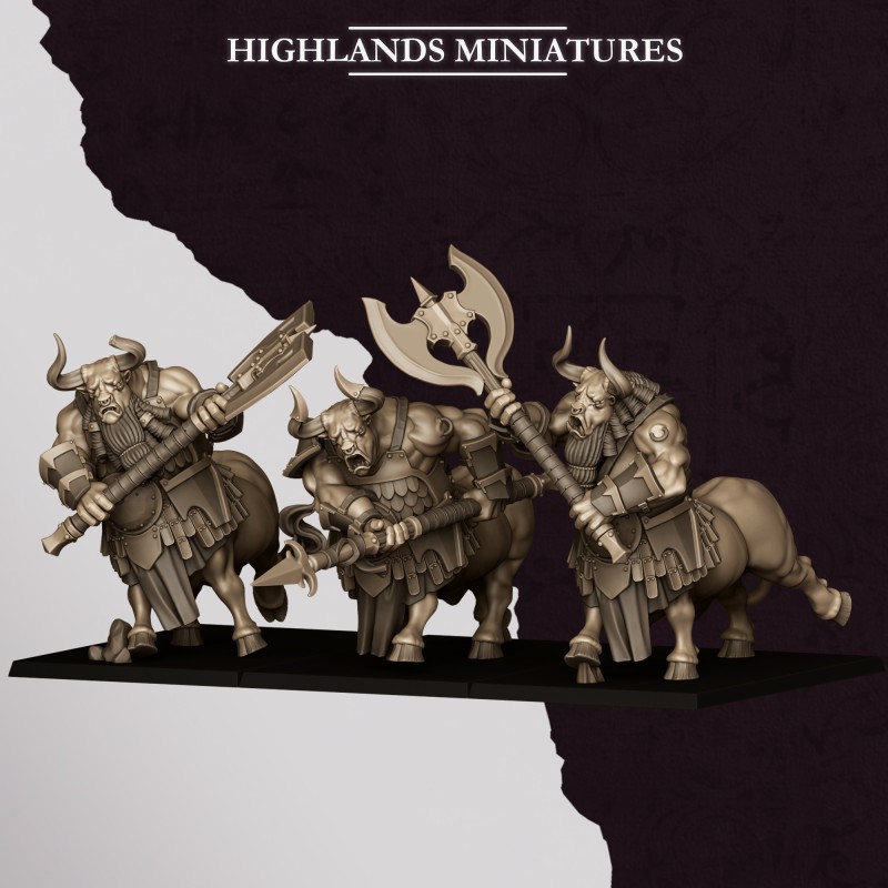 Marduk Minotaurs x3 regular - Highlands Miniatures