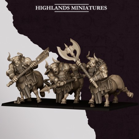 Marduk Minotaurs x3 regular - Highlands Miniatures