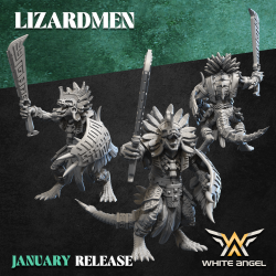 COMMANDER LIZARD Druk 3d LIZARDMEN White Angels