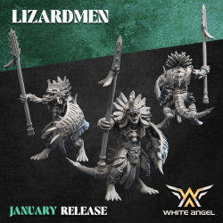 COMMANDER LIZARD Druk 3d LIZARDMEN White Angels
