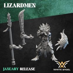 COMMANDER LIZARD Druk 3d LIZARDMEN White Angels