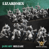 SLIPPERY LIZARD x10 druk 3d LIZARDMEN White Angels