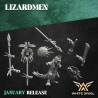 SLIPPERY LIZARD x10 druk 3d LIZARDMEN White Angels