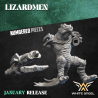 SLIPPERY LIZARD x10 druk 3d LIZARDMEN White Angels