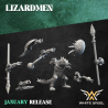 SLIPPERY LIZARD x10 druk 3d LIZARDMEN White Angels