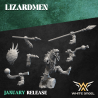 SLIPPERY LIZARD x10 druk 3d LIZARDMEN White Angels