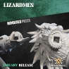 WARRIOR LIZARD x10 druk 3d LIZARDMEN White Angels