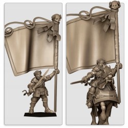 Sunland Battle Standard Bearer on foot - Bigusson - Highlands Miniatures