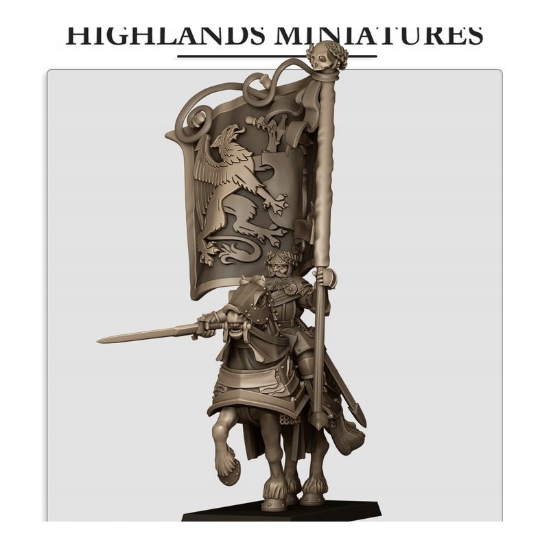 Sunland Battle Standard Bearer - druk 3d - Bigusson - Highlands Miniatures