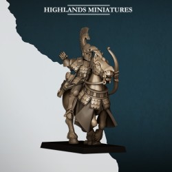 Aegean Sea Hippeis with Bows x7 + cmd - Bigusson - Highlands Miniatures