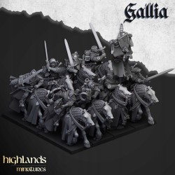 Questing Knights x 6 (3 + cmd) - druk 3d - Bigusson - Highlands Miniatures