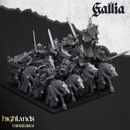 Questing Knights x 6 (3 + cmd) - druk 3d - Bigusson - Highlands Miniatures
