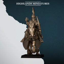 Aegean Sea Hippeis with Bows x7 + cmd - Bigusson - Highlands Miniatures