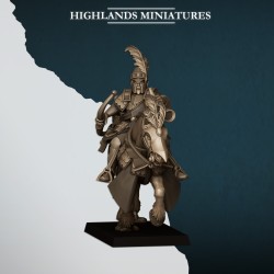 Aegean Sea Hippeis with Bows x7 + cmd - Bigusson - Highlands Miniatures