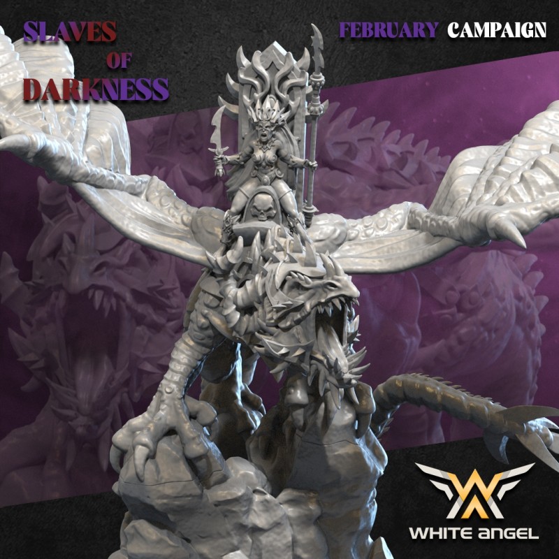 DARK MOTHER DRAGON - Bigusson - Druk 3D - White Angels