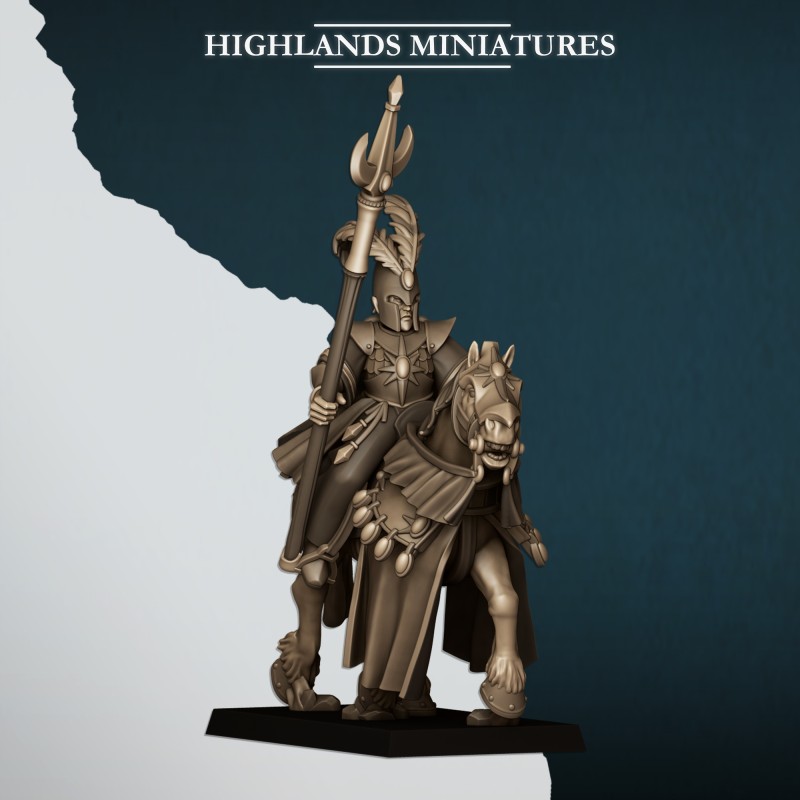 Mounted Aegean Mage on Horse - Bigusson - druk 3d - Highlands Miniatures Mounted Aegean Mage on Horse - Bigusson - druk 3d - Highlands Miniatures