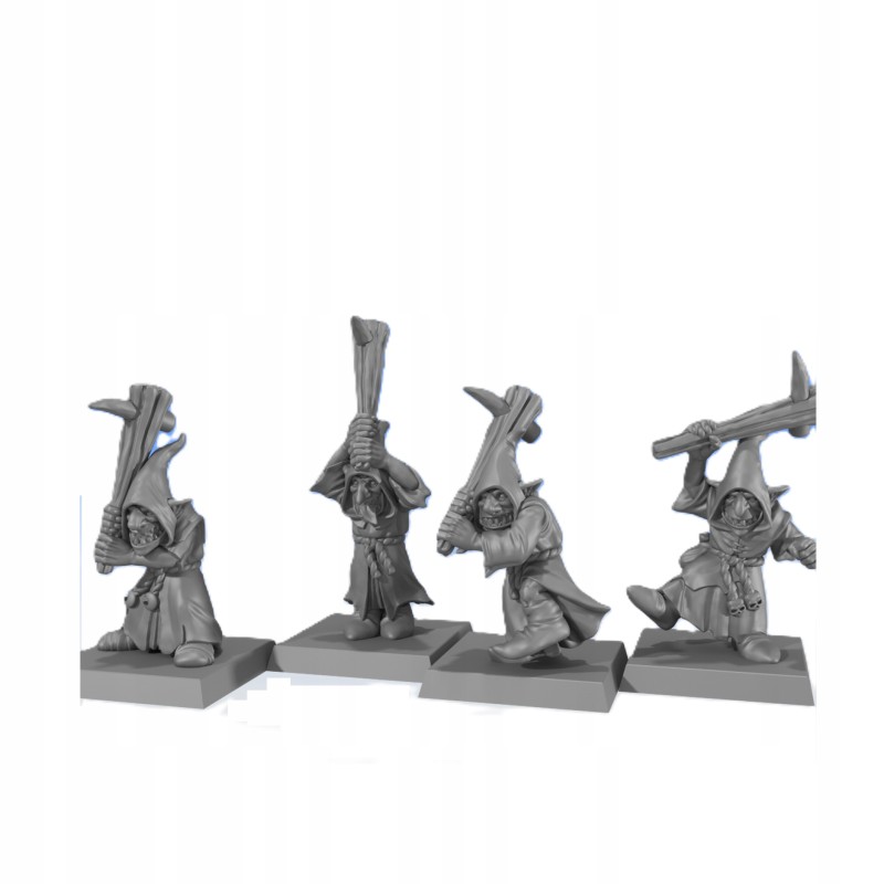 ORCS & GOBLINS: Cave Goblin Clubbers Unit x4 - Monstrous Encounters