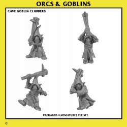 ORCS & GOBLINS: Cave Goblin Clubbers Unit x4 - Monstrous Encounters
