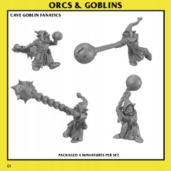 ORCS & GOBLINS: Cave Goblin Cave Goblin Fanatics x4 - Monstrous Encounters