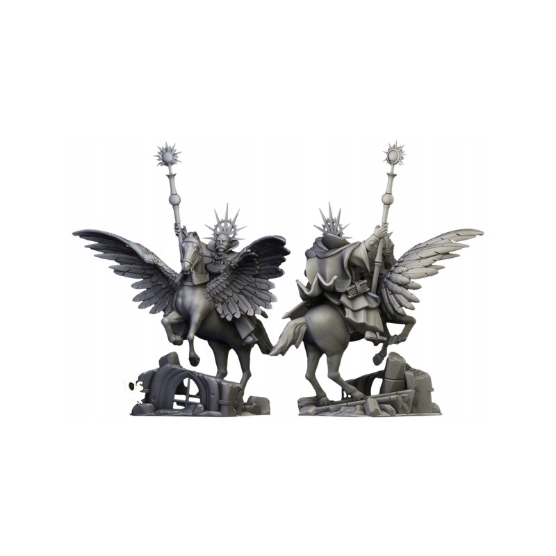 High Mage of Sunland on Pegasus - Mag na pegazie - Highlands Miniatures