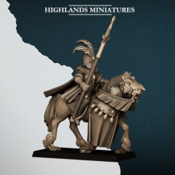 Mounted Aegean Mage on Horse - Bigusson - druk 3d - Highlands Miniatures