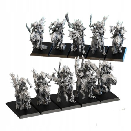 LIZARD WARRIOR RIDER - LIZARDMEN x5 druk 3d