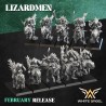 LIZARD WARRIOR RIDER - LIZARDMEN x5 druk 3d
