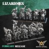 LIZARD WARRIOR RIDER - LIZARDMEN x5 druk 3d