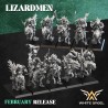 LIZARD WARRIOR RIDER - LIZARDMEN x5 druk 3d