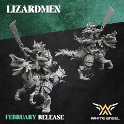 LIZARD WARRIOR RIDER - LIZARDMEN x5 druk 3d