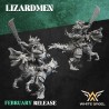 LIZARD WARRIOR RIDER - LIZARDMEN x5 druk 3d