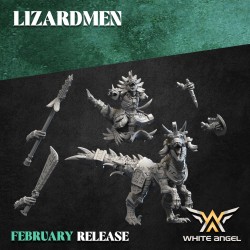 LIZARD WARRIOR RIDER - LIZARDMEN x5 druk 3d