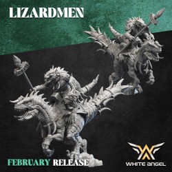 LIZARD WARRIOR RIDER - LIZARDMEN x5 druk 3d