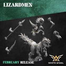 LIZARD WARRIOR RIDER - LIZARDMEN x5 druk 3d