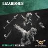 LIZARD WARRIOR RIDER - LIZARDMEN x5 druk 3d
