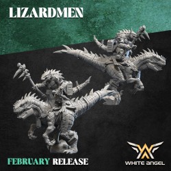 LIZARD WARRIOR RIDER - LIZARDMEN x5 druk 3d