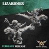 LIZARD WARRIOR RIDER - LIZARDMEN x5 druk 3d