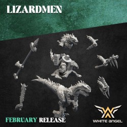 LIZARD WARRIOR RIDER - LIZARDMEN x5 druk 3d