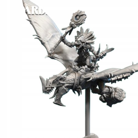 SLIPPERY LIZARD SHAMAN SKYCRAWLER Druk 3d LIZARDMEN White Angels
