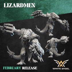 CROCOGATOR LIZARDMEN Druk 3d White Angels