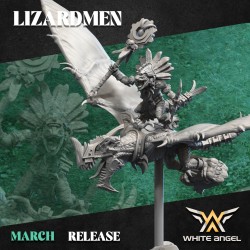 SLIPPERY LIZARD SHAMAN SKYCRAWLER Druk 3d LIZARDMEN White Angels