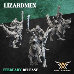 LIZARD WARRIOR RIDER - LIZARDMEN x5 druk 3d