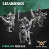 LIZARD WARRIOR RIDER - LIZARDMEN x5 druk 3d