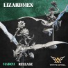 SLIPPERY LIZARD SHAMAN SKYCRAWLER Druk 3d LIZARDMEN White Angels