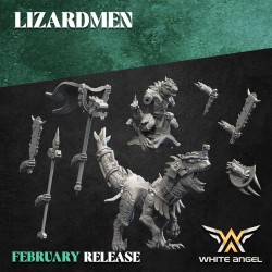 LIZARD WARRIOR RIDER - LIZARDMEN x5 druk 3d