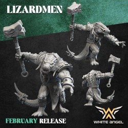 CROCOGATOR LIZARDMEN Druk 3d White Angels